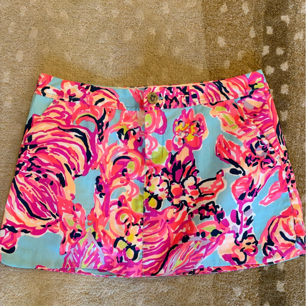 Lilly Pulitzer Pink Multi Floral Shorts Skort